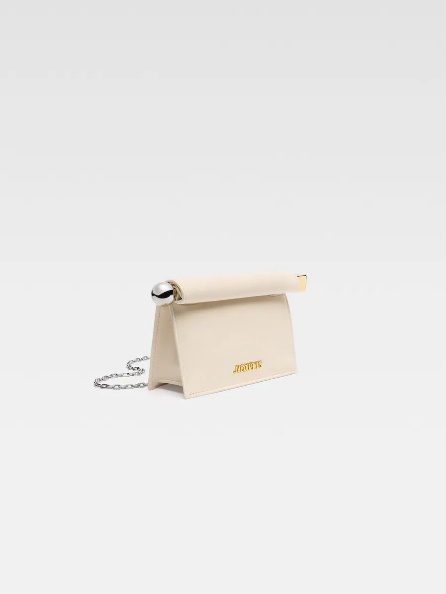 

Мини-клатч на вынос La Petite Pochette Rond Carré Jacquemus, слоновая кость
