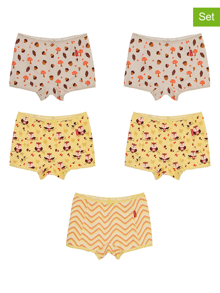 

Claesens Комплект из 5 штук: боксерские шорты бежево-желтого цвета