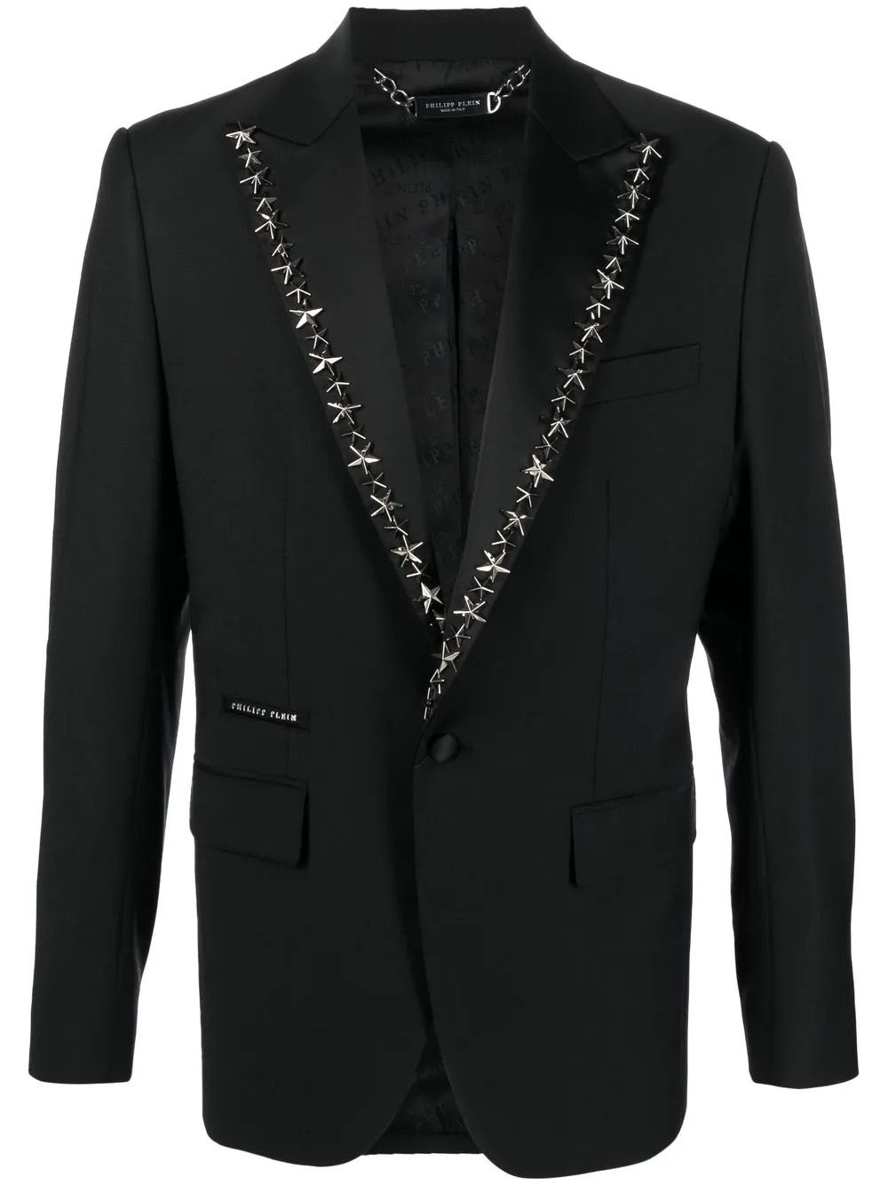 

Однобортный пиджак с заклепками Philipp Plein, черный