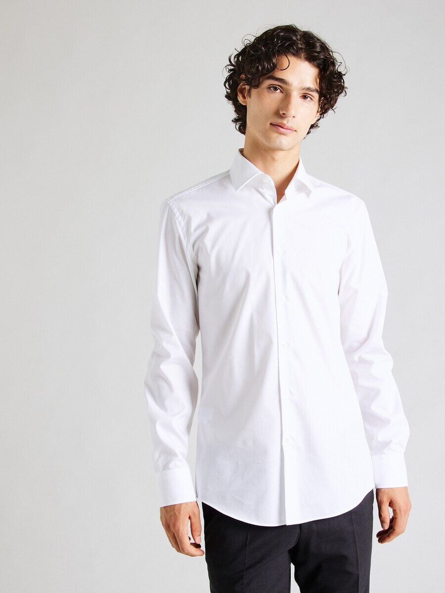Повседневная рубашка BOSS Slim fit Button Up Shirt H-Hank, белый — фото 2