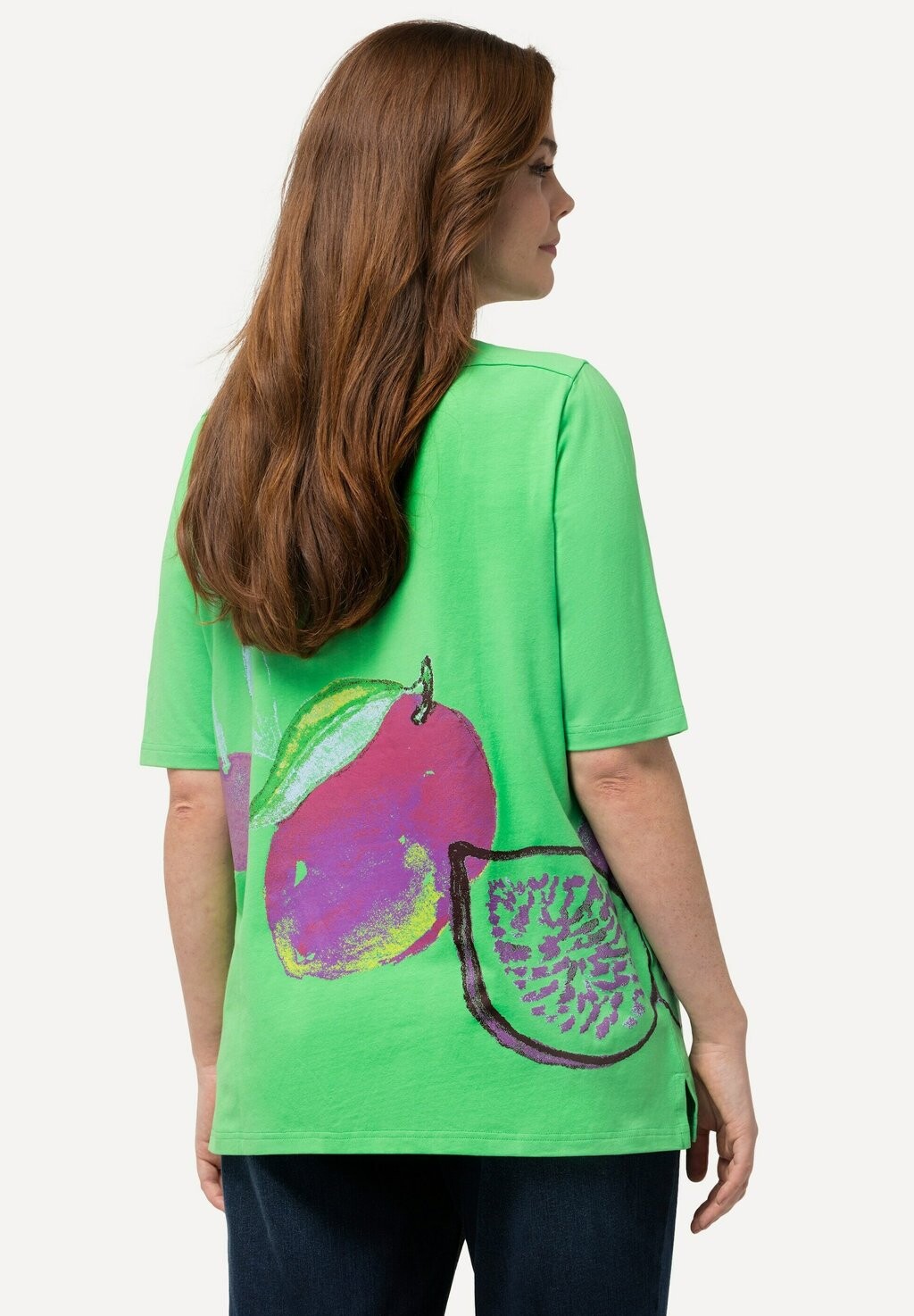 

Футболка с принтом FRUIT SHORT SLEEVE BOAT NECK GRAPHIC Ulla Popken, зеленый