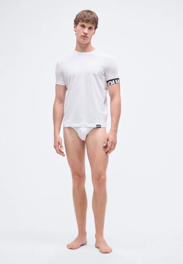 Рубашка с круглым вырезом в стиле «охотник за закатом» Dsquared2, White/Black — фото 2