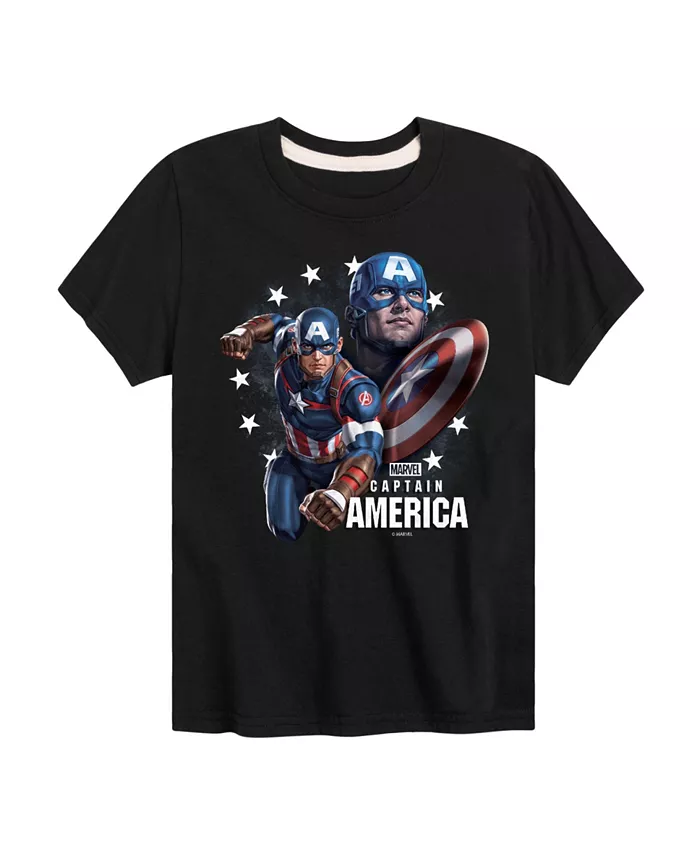 

Футболка для мальчиков с принтом Captain America, черный