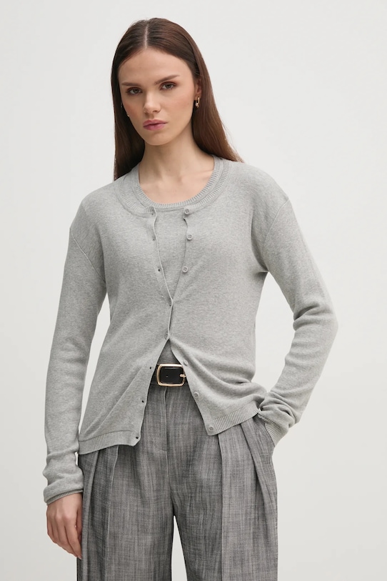 

Хлопковый кардиган United Colors Of Benetton, серый