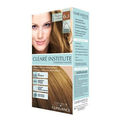 

Color Clinuance 6,3 Золотистый Темно-русый Краска для волос Для чувствительных волос Перманентный цвет без аммиака Больше блеска Интенсивный цвет 100% покрытие Дерматологически протестировано, Cleare Institute