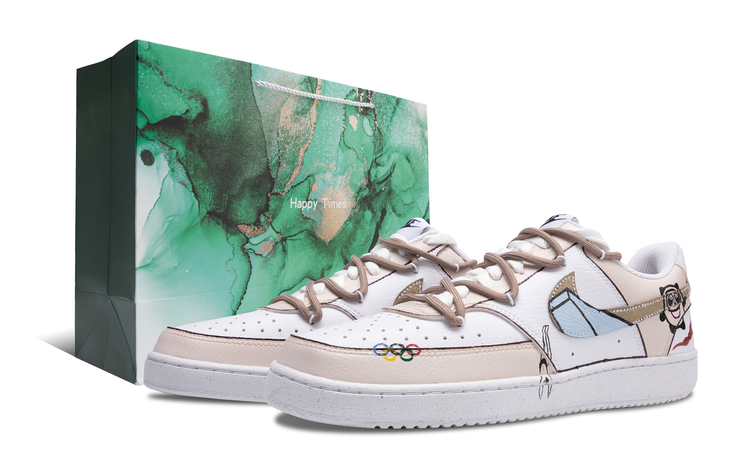 

Кроссовки Nike Court Vision 1 Skateboarding Shoes Men Low-top Off White, цвет Off White