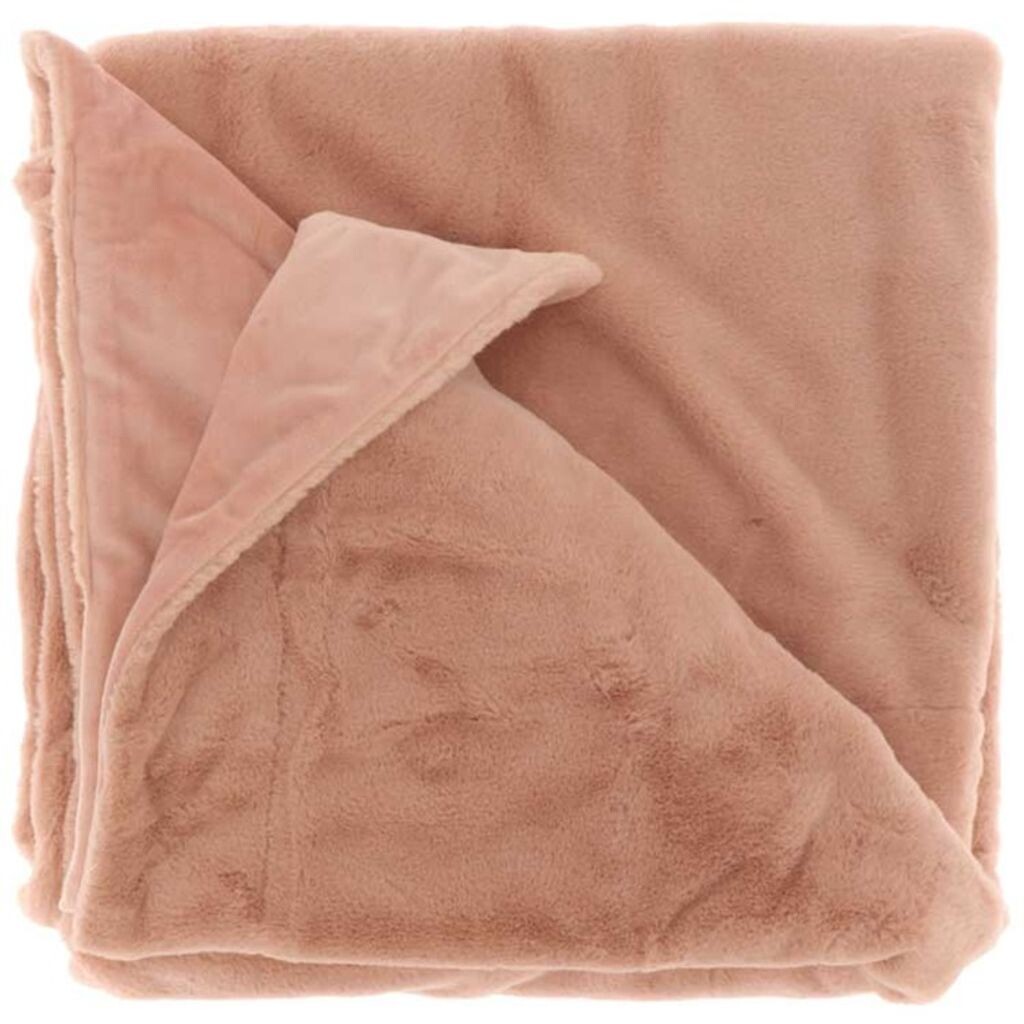 

Уникальная жизнь | Плед Lars Coral Fleece/Suede 150x200см старый розовый Unique Living