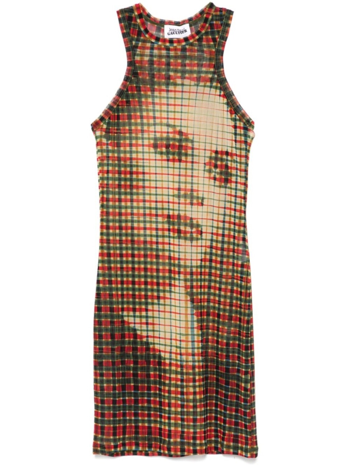 

Jean Paul Gaultier сетчатый топ с принтом, желтый