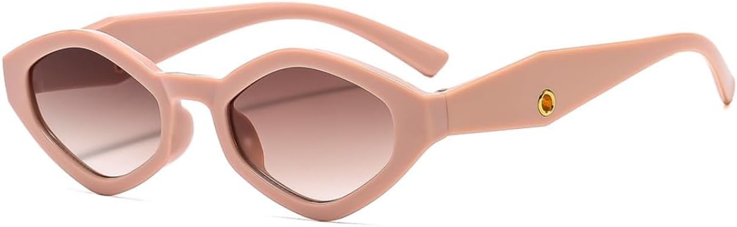 

Солнцезащитные очки с защитой UV400 | Маленькая оправа, линзы конфетного цвета | Для женщин и мужчин, для занятий спортом на открытом воздухе и вождения DSVIGF, C6 Pink Tea