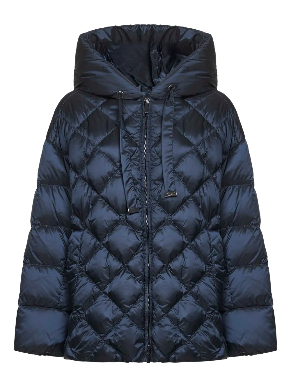 

Стеганое пальто с капюшоном SOFTFE Max Mara, синий