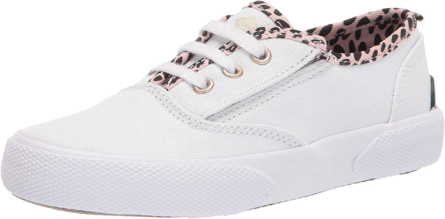 

Sperry Unisex-Child Pier Wave CVO Jr Washable, белый/леопардовый принт