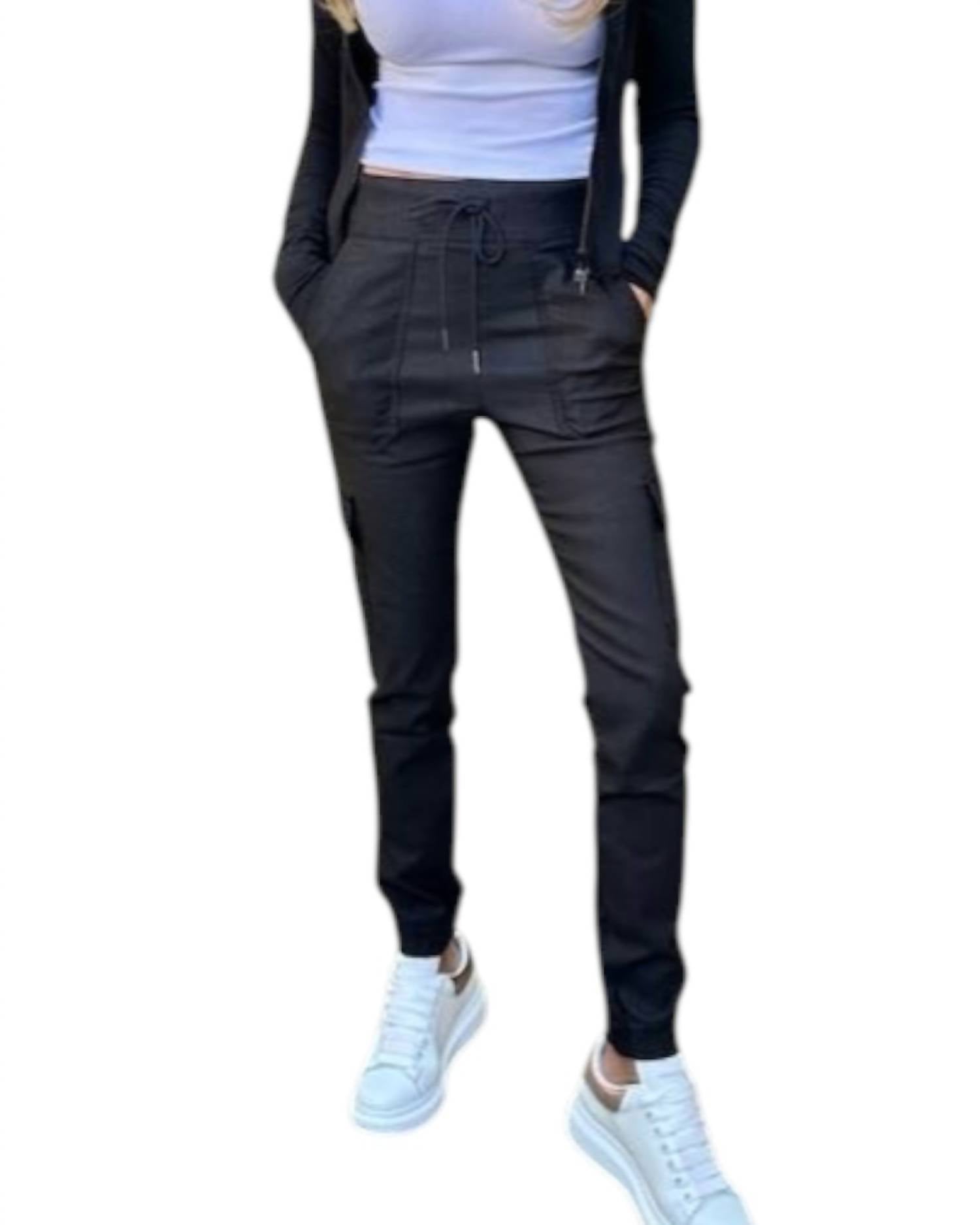 

Gaya Грузовые брюки в черном цвете BEVY FLOG