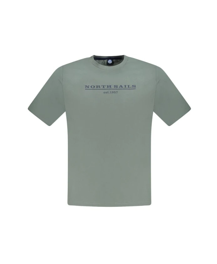 

Зеленая хлопковая мужская футболка North Sails, зеленый