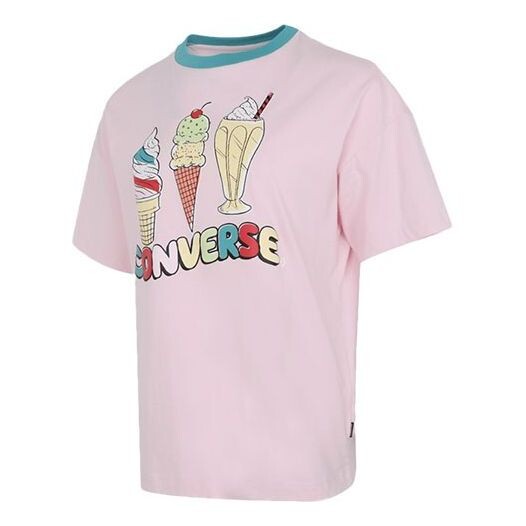 

Футболка ice cream printing sports short sleeve pink t-shirt Converse, розовый