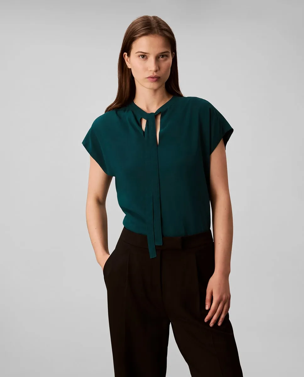 

Женская шифоновая блузка Calvin Klein, синий