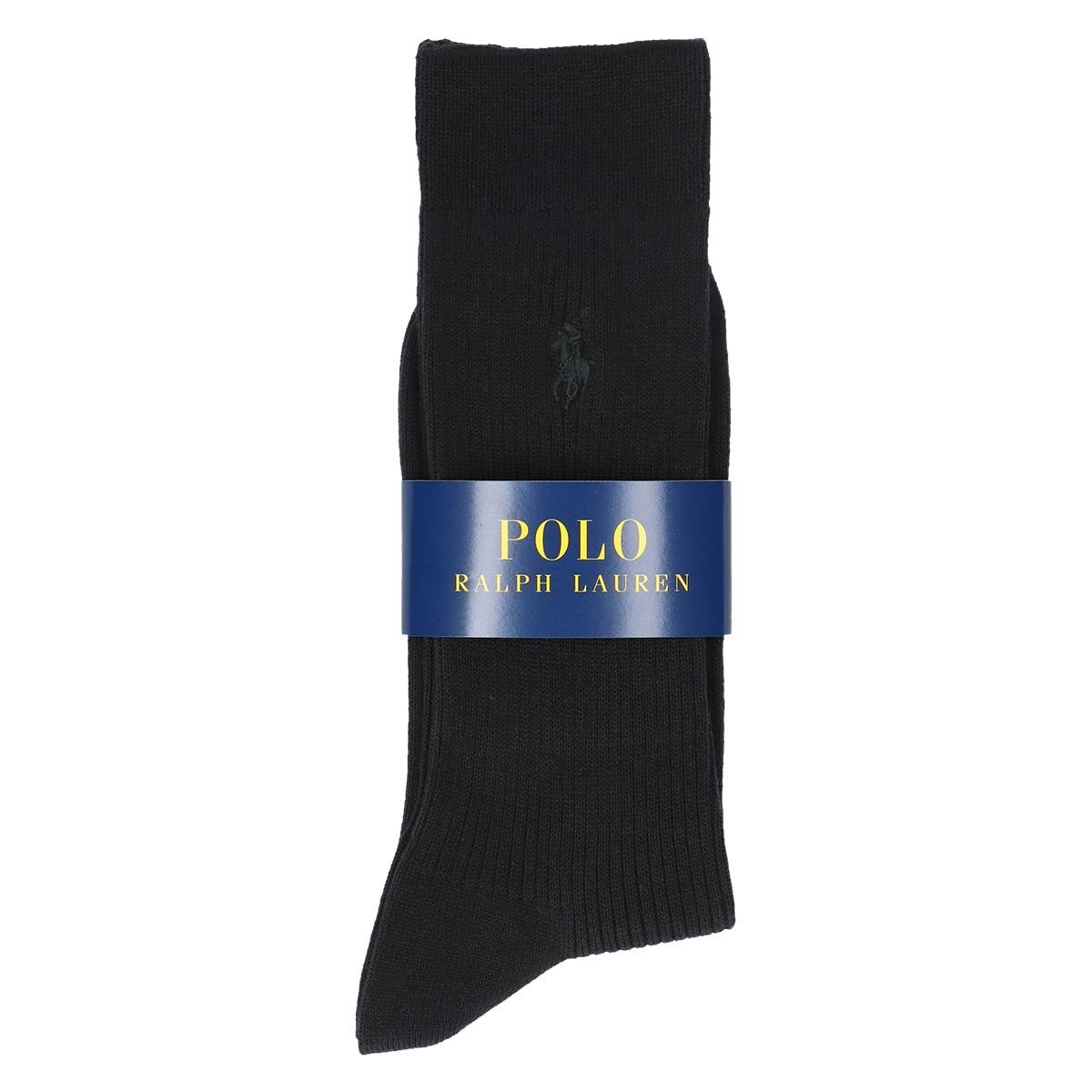 Мужские носки с дезодорирующим эффектом и вышитым ребристым рисунком. Polo Ralph Lauren, 98. Black — фото 2