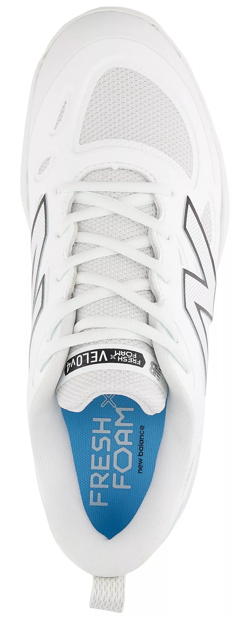 Женские бутсы для софтбола New Balance Fresh Foam X VELO v4 Metal Fastpitch, белый/черный — фото 2