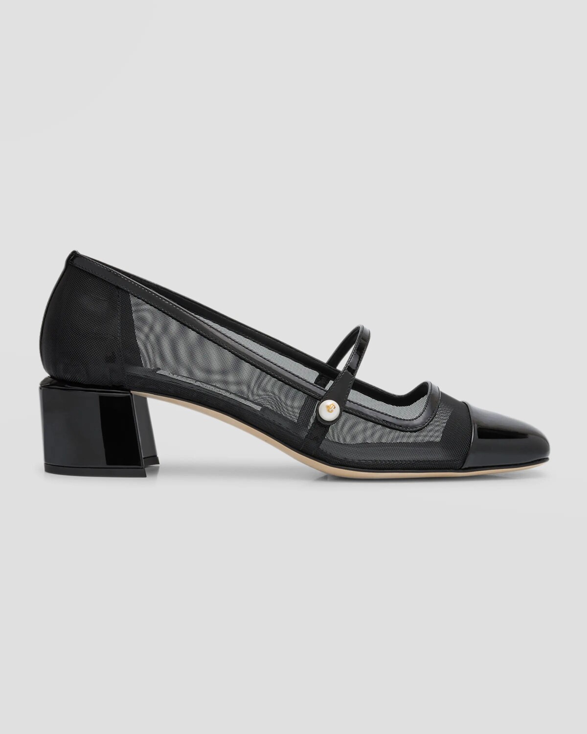 Сетчатые балетки Elisa Mary Jane Jimmy Choo, цвет Black
