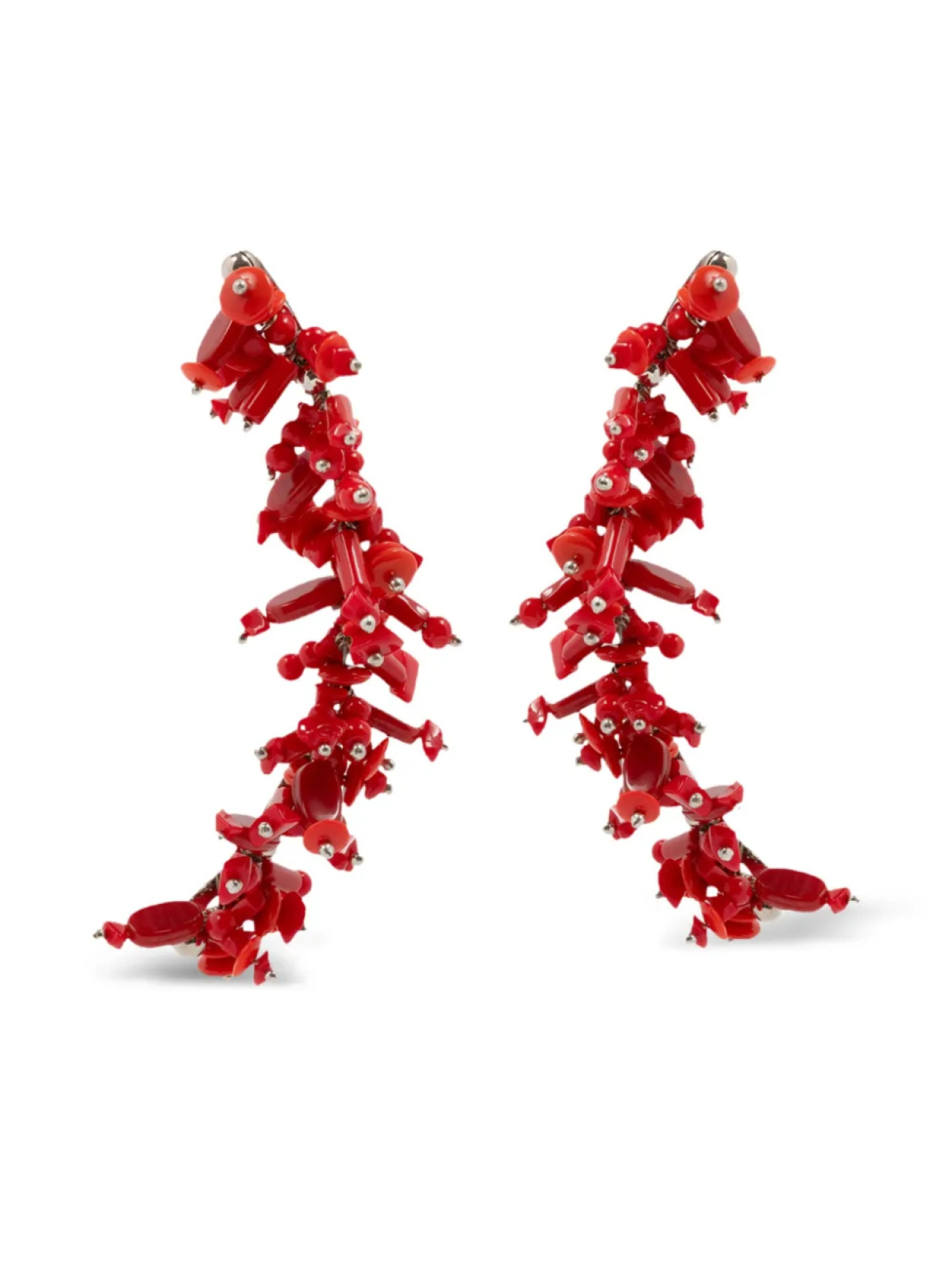 

DRIES VAN NOTEN серьги с бусинами, красный
