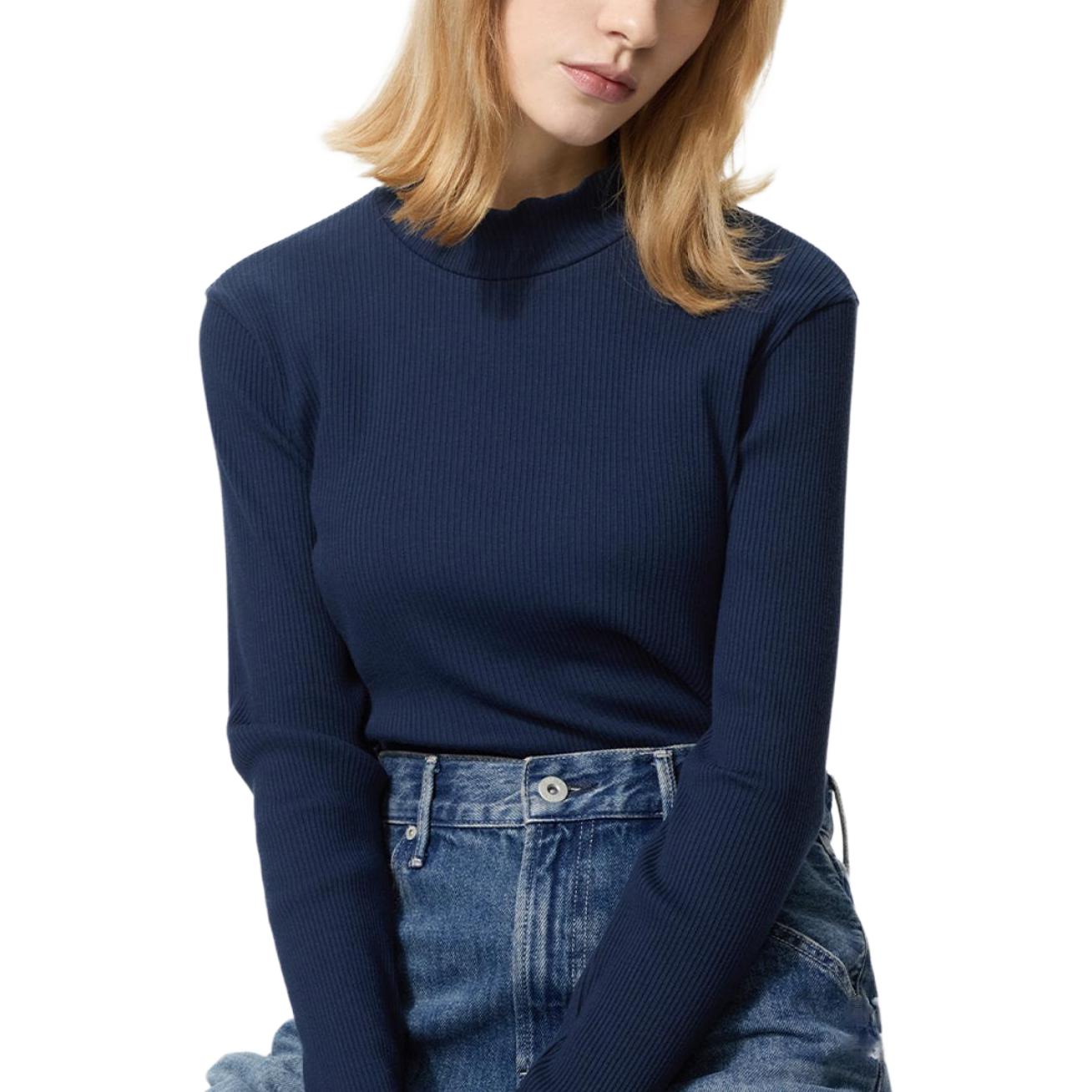 

UNIQLO Футболка женская темно-синяя