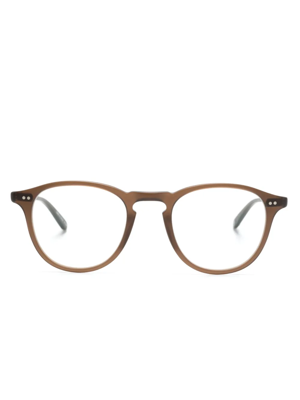 

Очки Hampton в круглой оправе Garrett Leight, коричневый