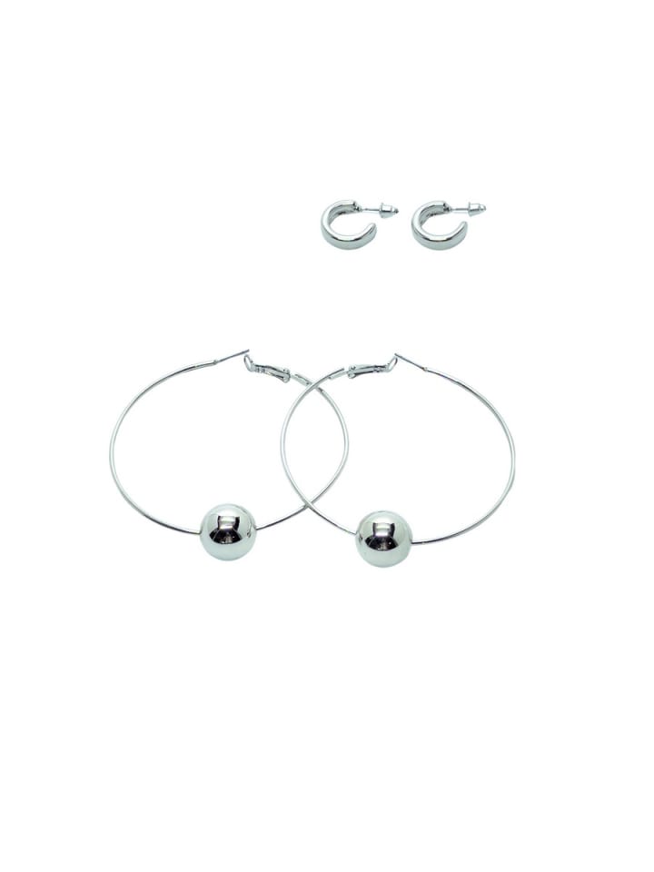 

KOROSHI Серьги Set aus zwei kombinierten Ohrringen in SILBER