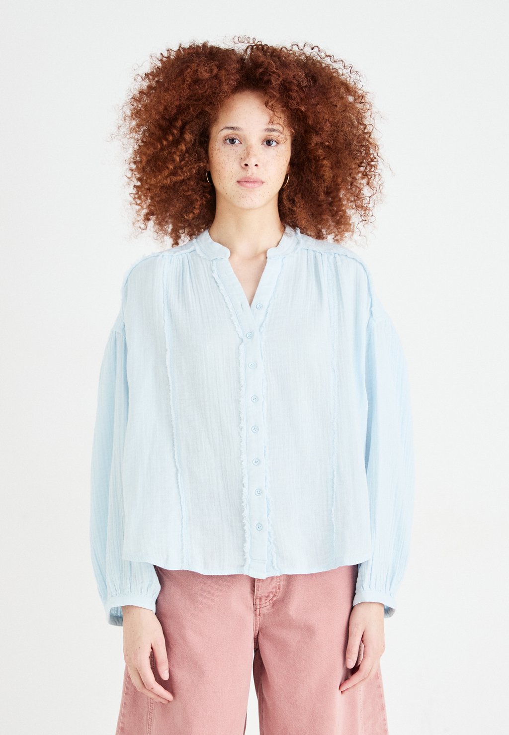 

Блузка на пуговицах VALLEY DOUBLE CLOTH Free People, синий
