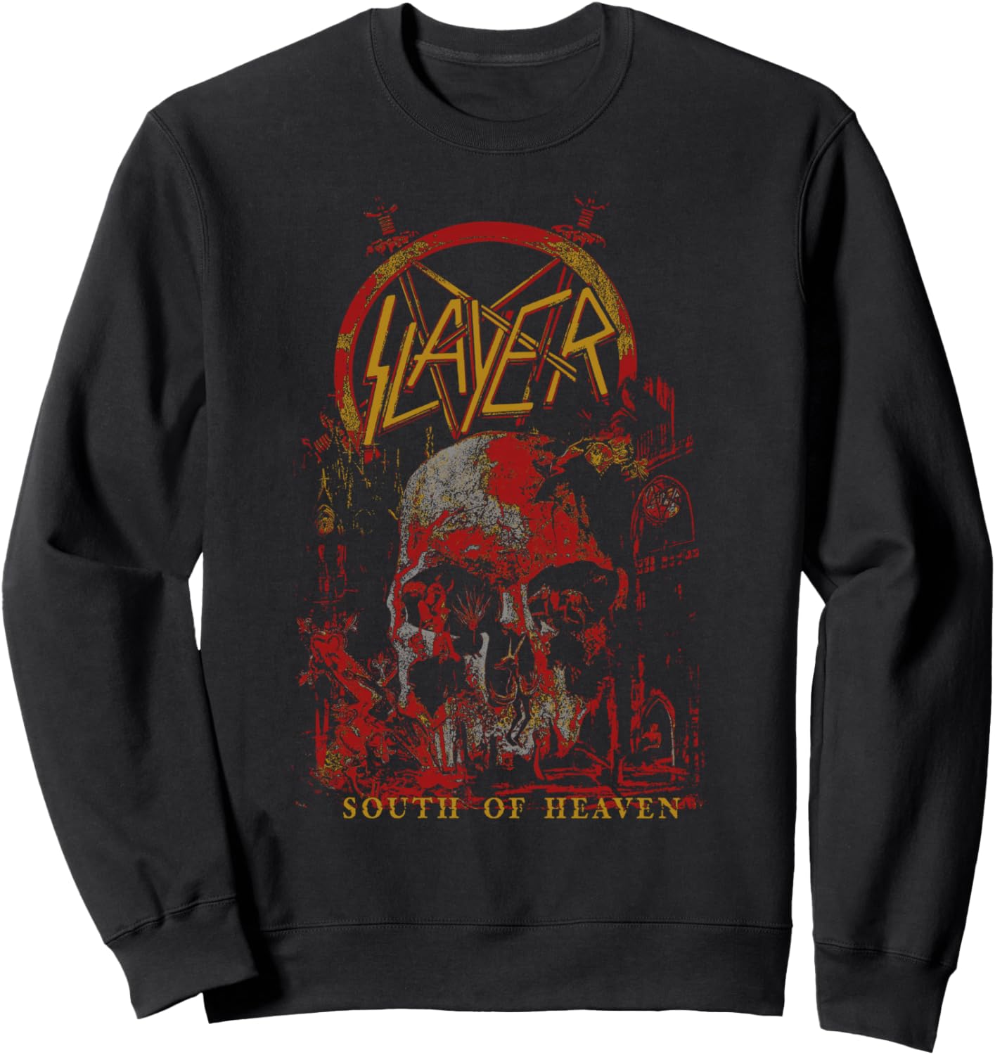 

Slayer - South of Heaven, трехцветная толстовка Slayer Official, черный