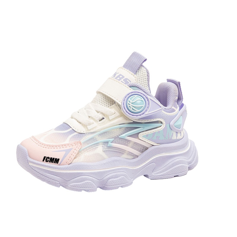 

Износостойкие дышащие повседневные кроссовки средней высоты для детей FCMM, розовый/фиолетовый