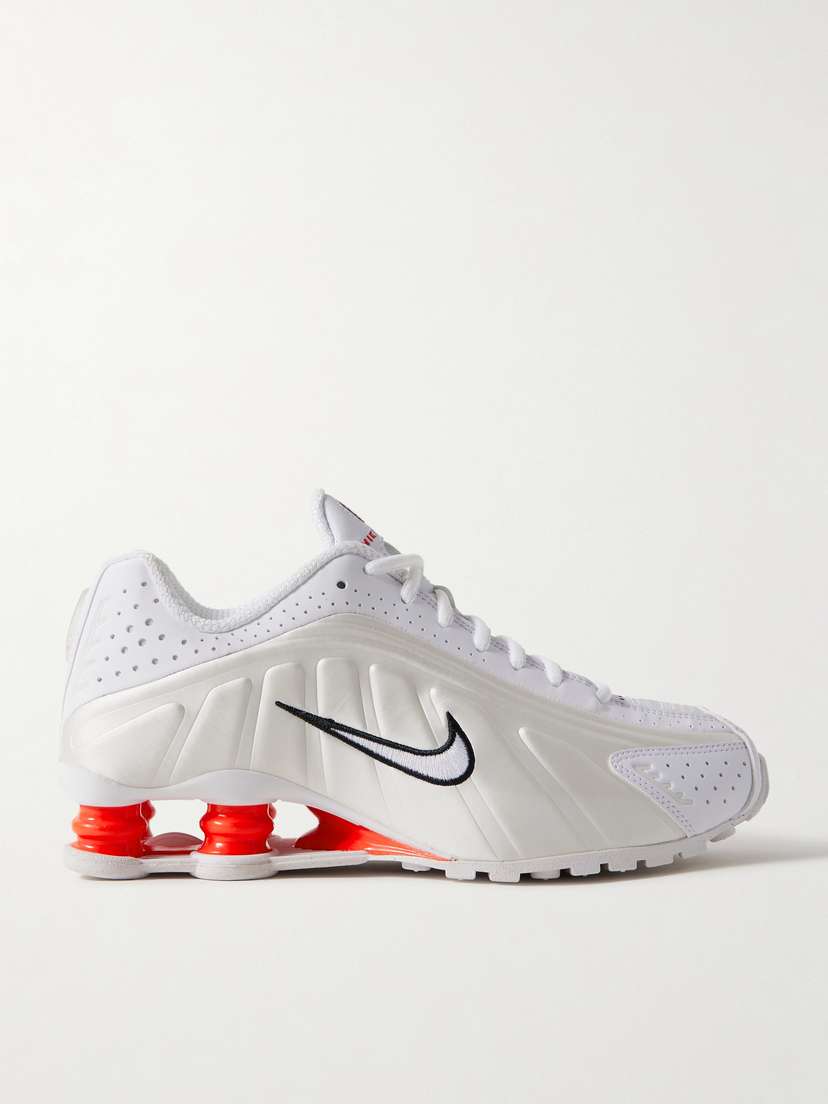 Кроссовки Shox R4 с резиновой отделкой Nike, белый