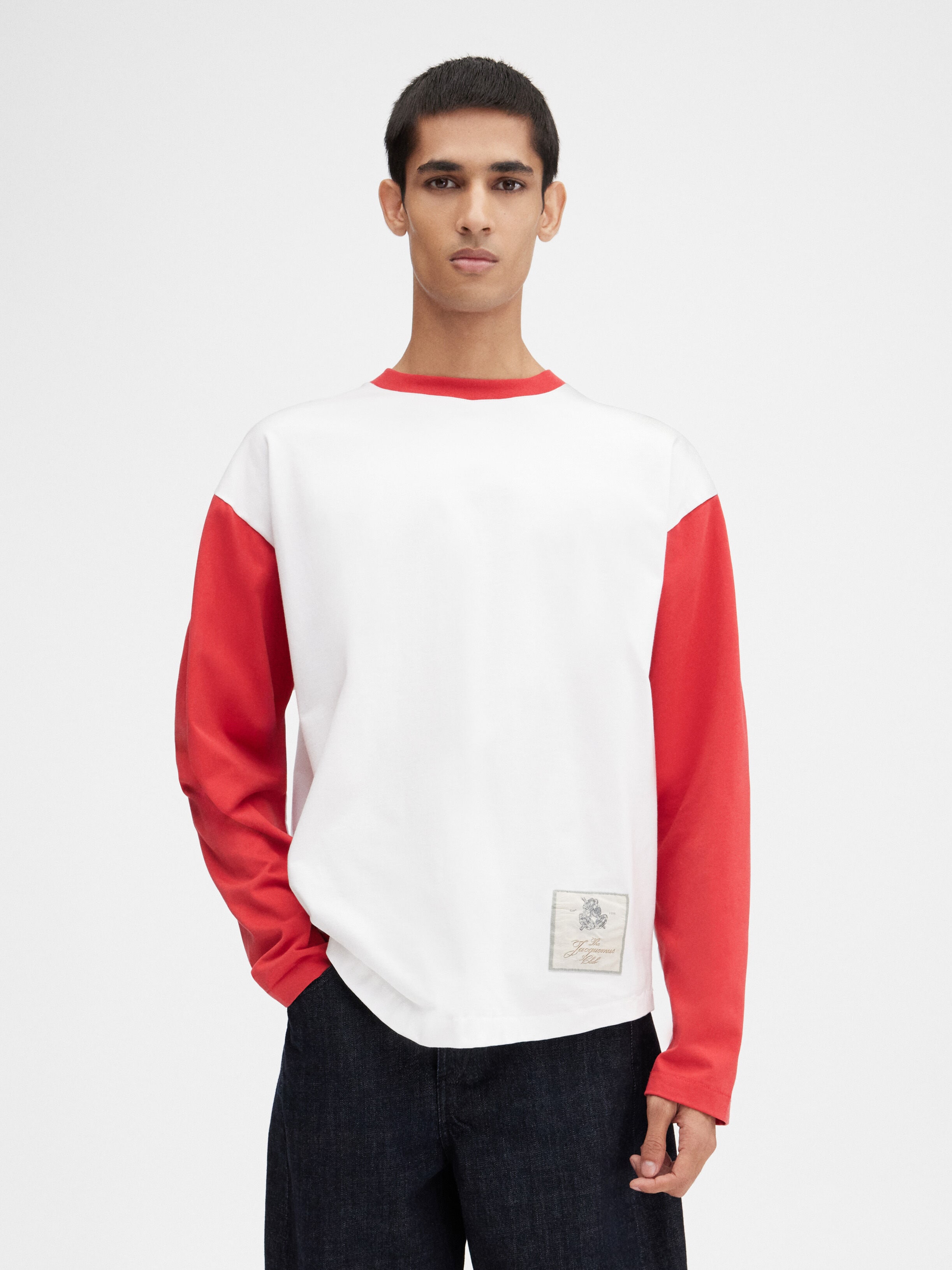 

Бейсбольная футболка с длинными рукавами JACQUEMUS The Baseball long-sleeve t-shirt, цвет Multi-Red