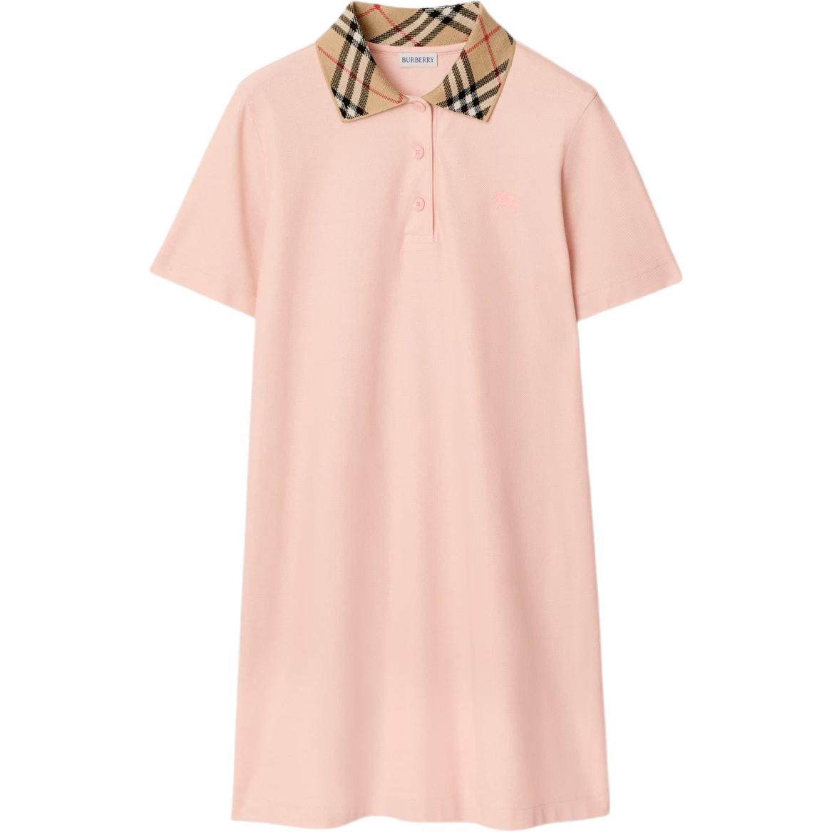 

Мини-платье с вышивкой и воротником-стойкой Burberry, розовый розовый