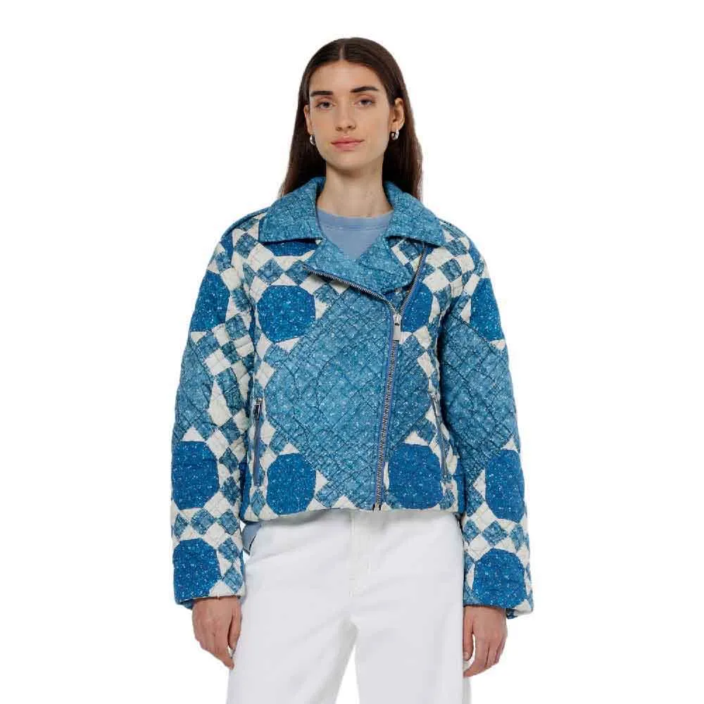 

Куртка Scotch & Soda Heirloom Quilted Biker, синий