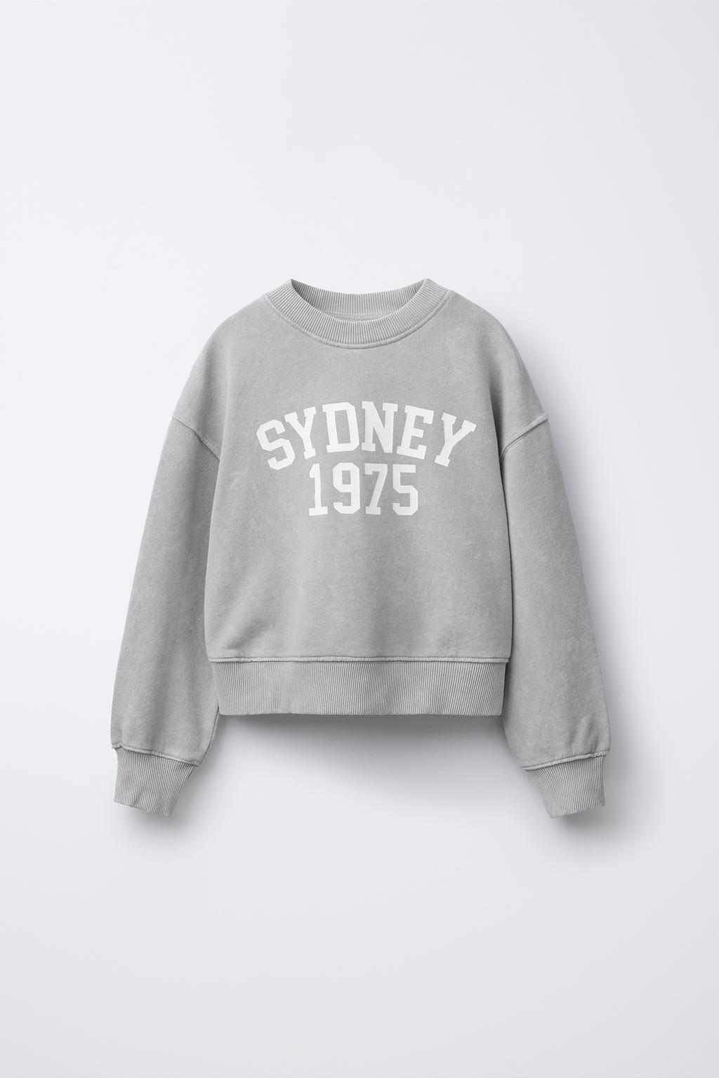 

Выцветшая толстовка с надписью ZARA, цвет Light grey