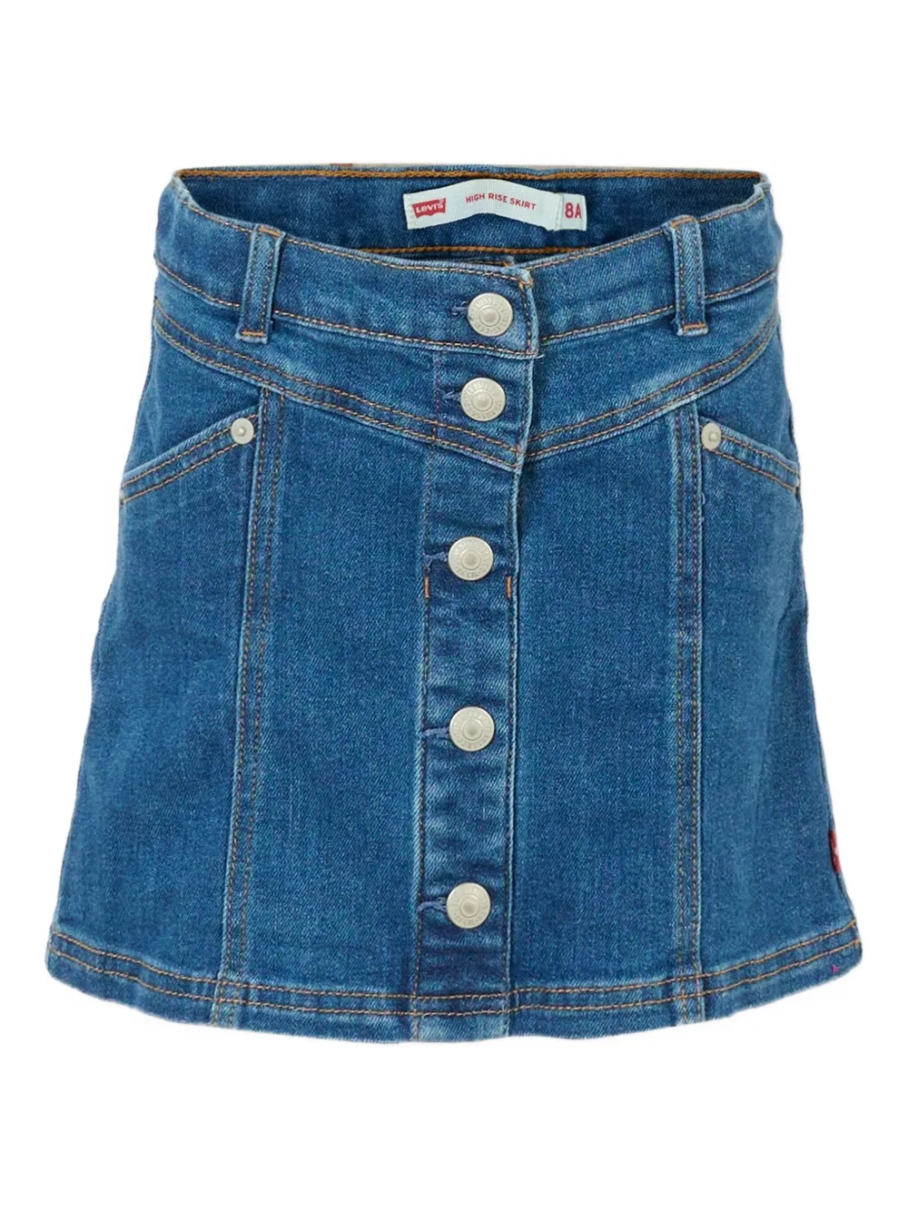 

Джинсовая юбка на пуговицах спереди Levi's Kids, синий