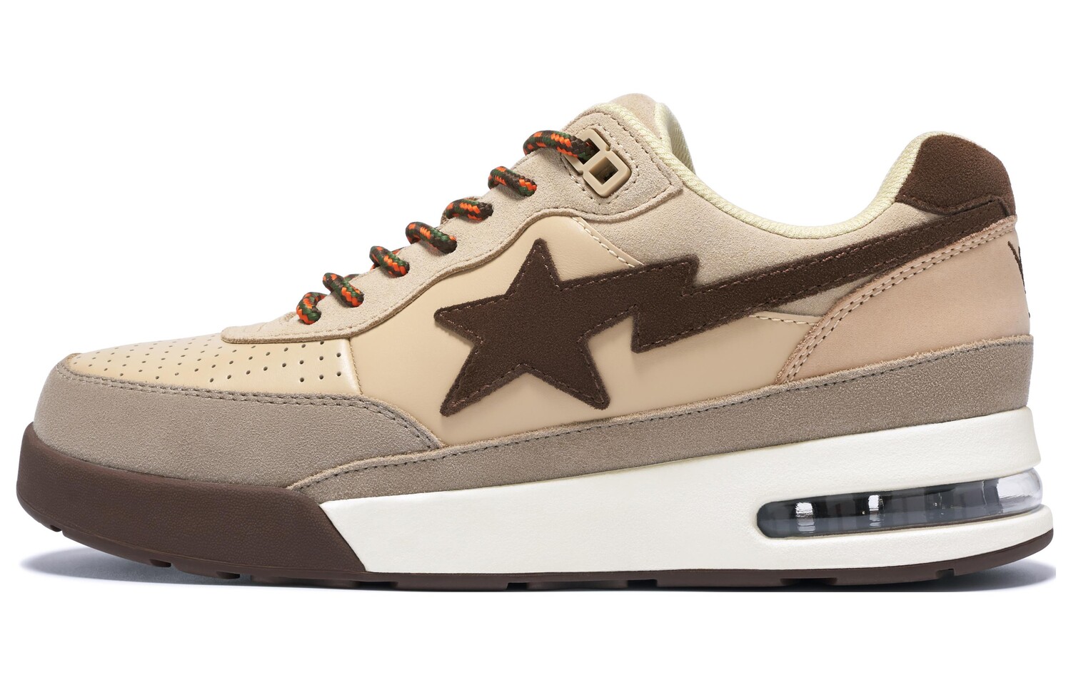 

Кроссовки A BATHING APE Road STA #1 Leather Sneakers, коричневый