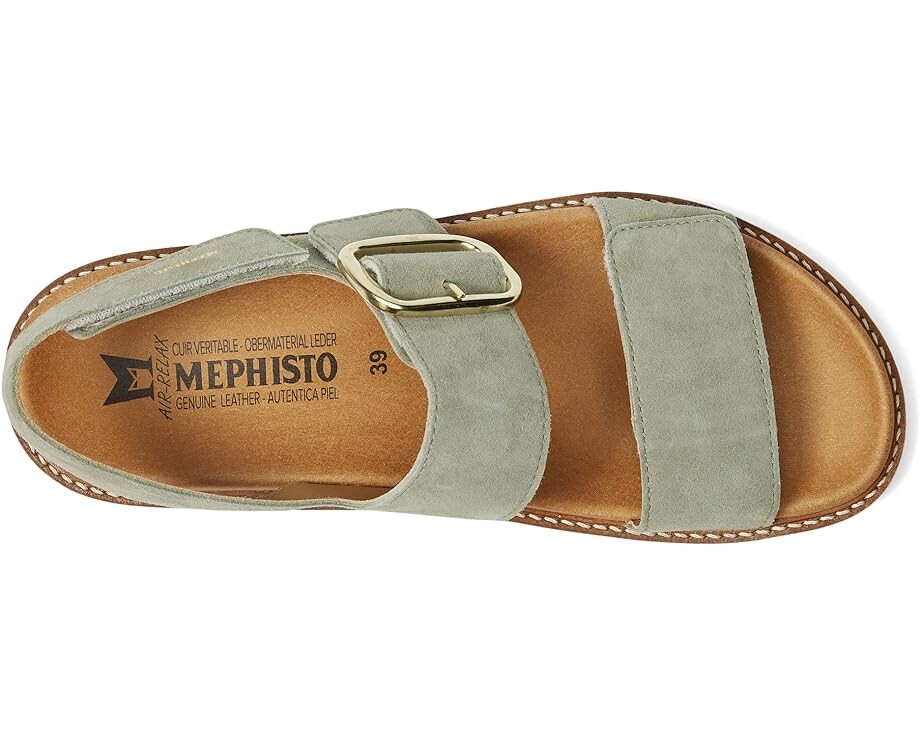 Сандалии Mephisto Belona, цвет Light Khaki Velcalf Premium — фото 2