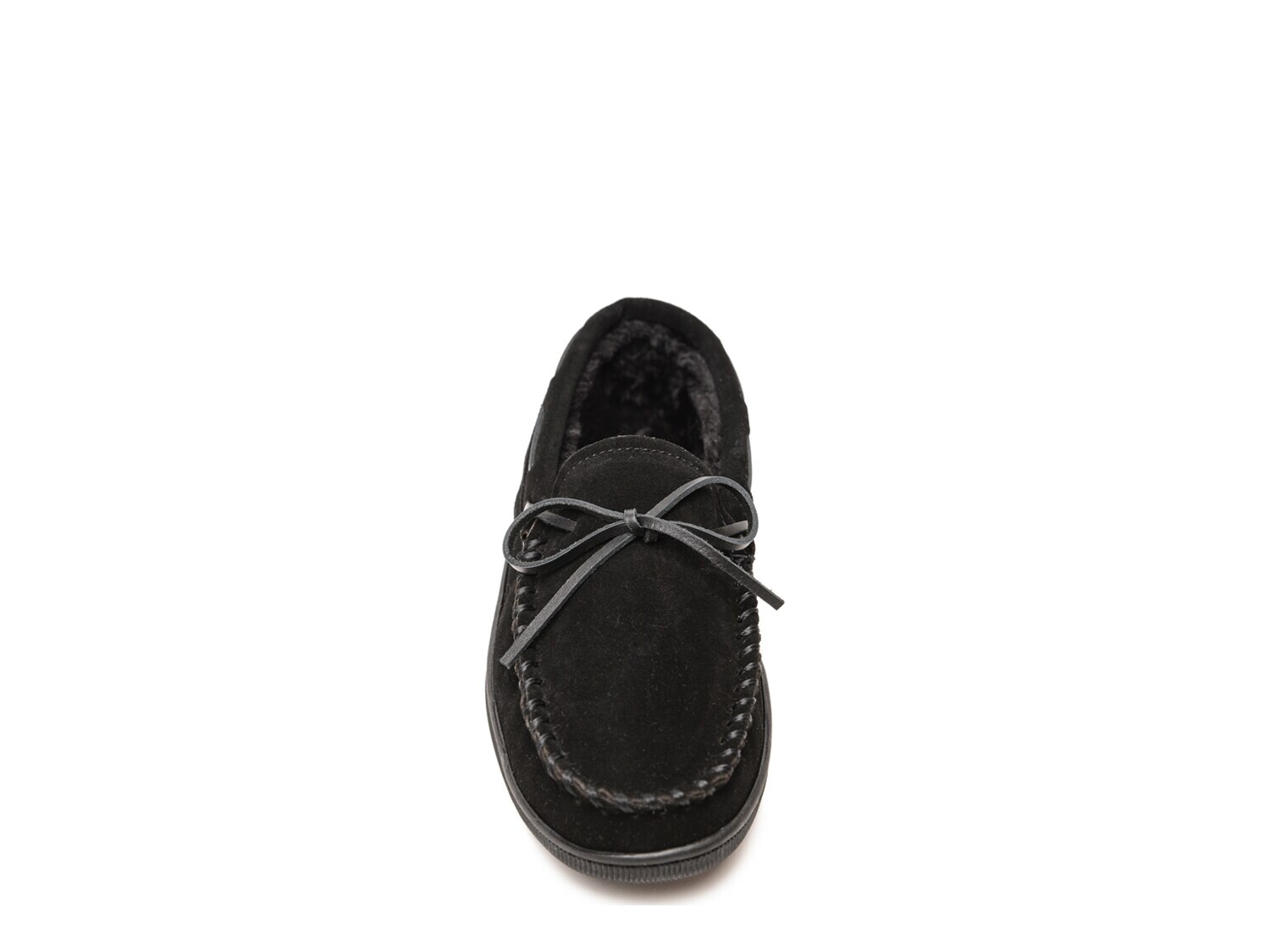 Тапочки-мокасины Minnetonka с ворсовой подкладкой, черный — фото 4