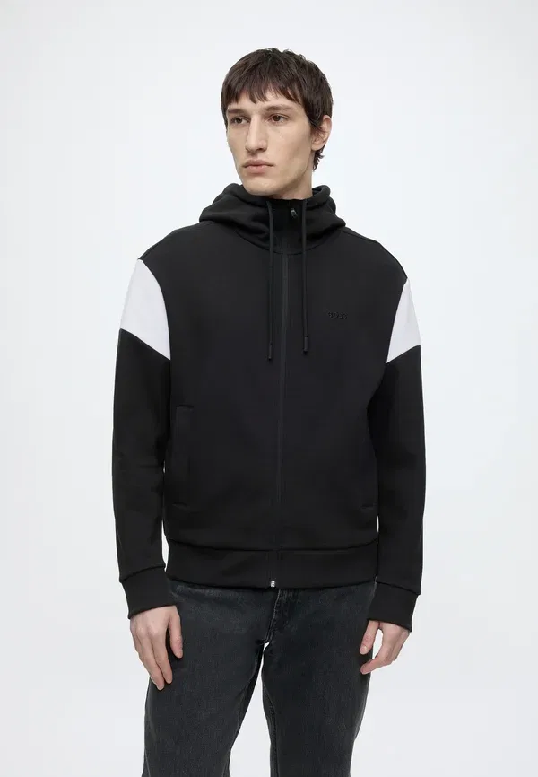 Толстовка на молнии Boss Union saggy zip up sweatshirt, черный