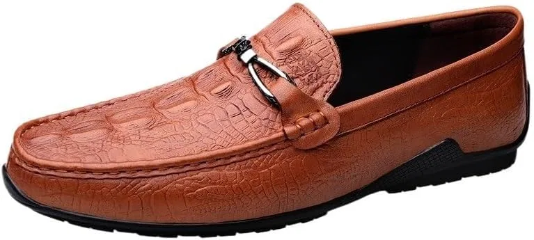 Мужские лоферы из натуральной кожи, Luxury, коричневый UOPYNE
