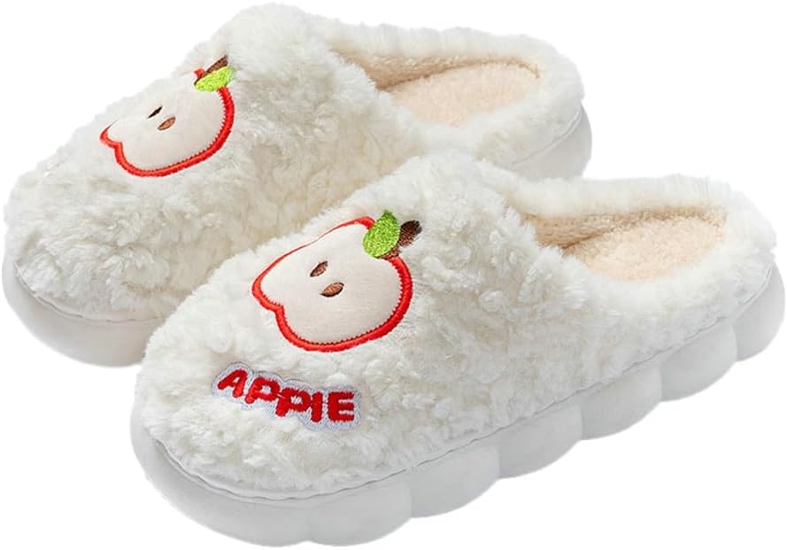 

Мягкие тапочки с подкладкой из меха для женщин и мужчин, теплые зимние домашние тапочки для пары Yafirgeer, белый