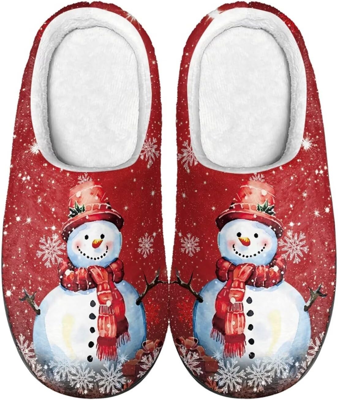 

Домашние тапочки COEQINE для женщин, мягкие, теплые, нескользящие, зимние, размеры US 4-12, красный