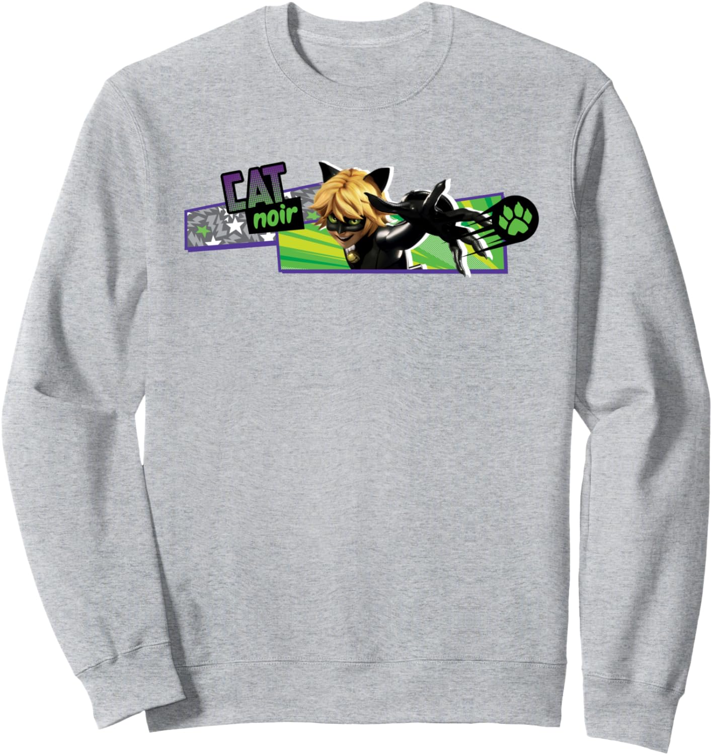 

Толстовка с изображением Кота Нуара из коллекции Miraculous, серая, Серый, Толстовка с изображением Кота Нуара из коллекции Miraculous, серая