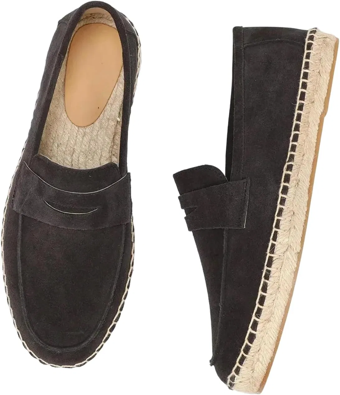 Лоферы замшевые Adhdyuud Penny Loafers, темный шоколад