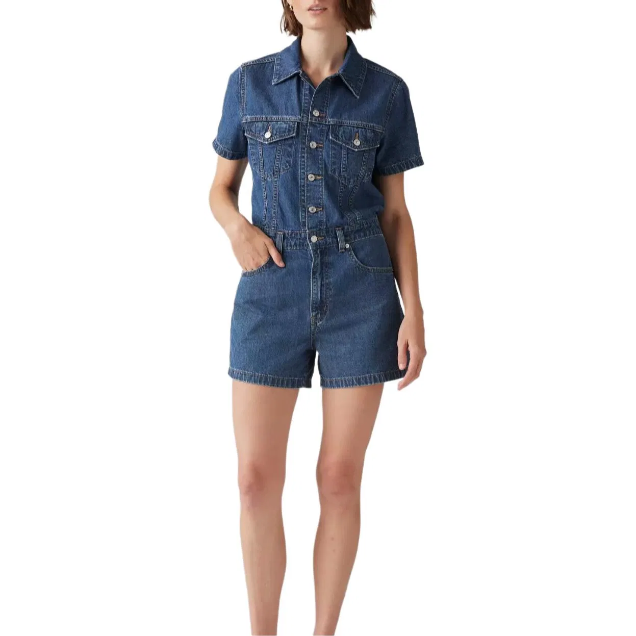 Боди женское джинсовое Levis Denim Blue — фото 4