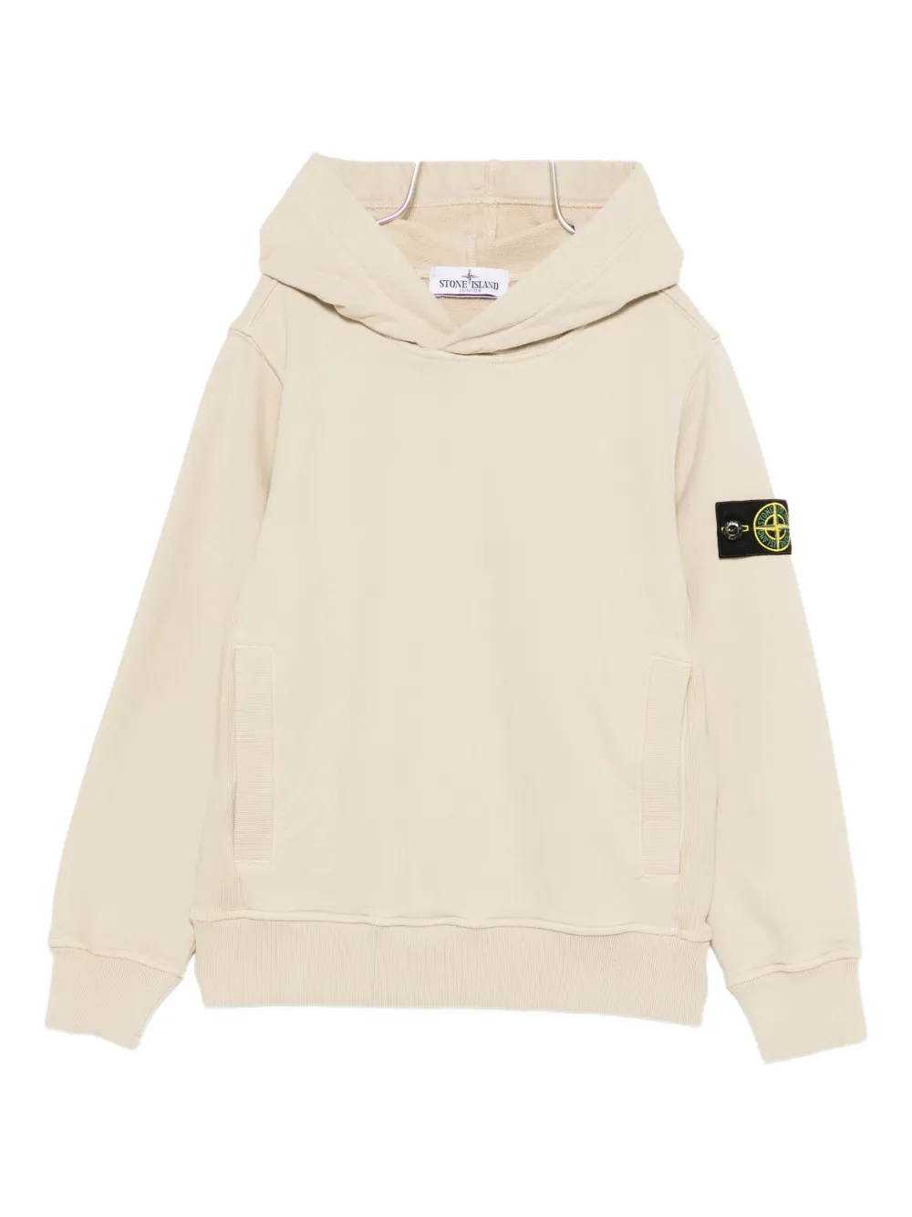 

Топ с капюшоном и нашивками Stone Island Junior, нейтральный