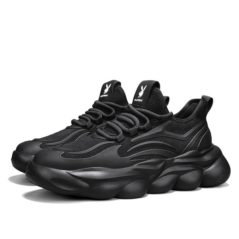 

Playboy Мужские низкие массивные кроссовки Black с эффектом увеличения роста, цвет Black (Height Increasing)