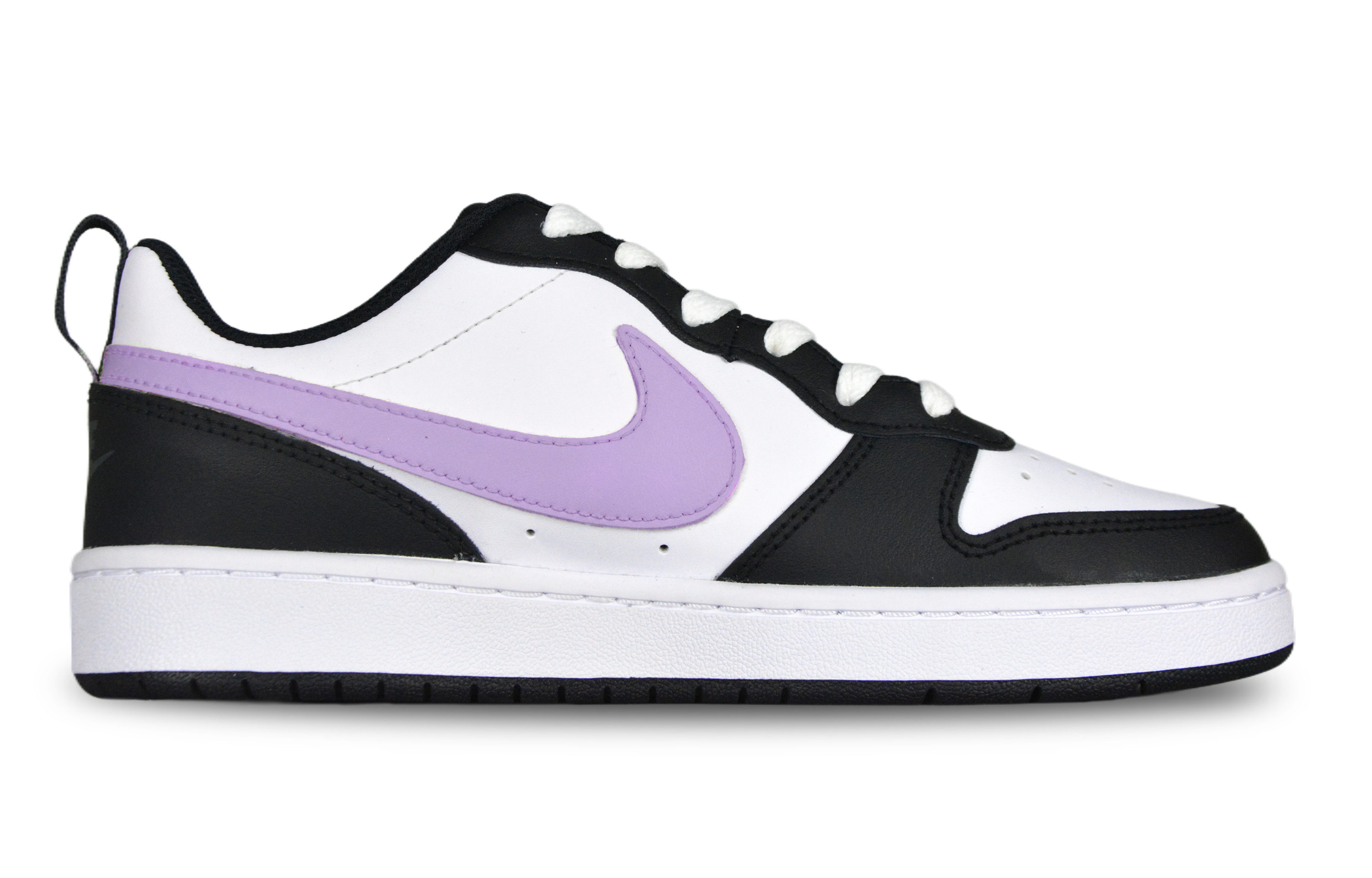 

Кроссовки Nike Court Borough Skateboarding Shoes Women's Low-top Black/White/Purple, цвет Light Lavender