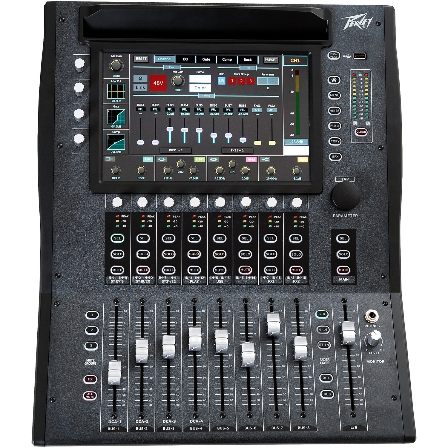 

Peavey Aureus 28-канальный цифровой микшер с эффектами