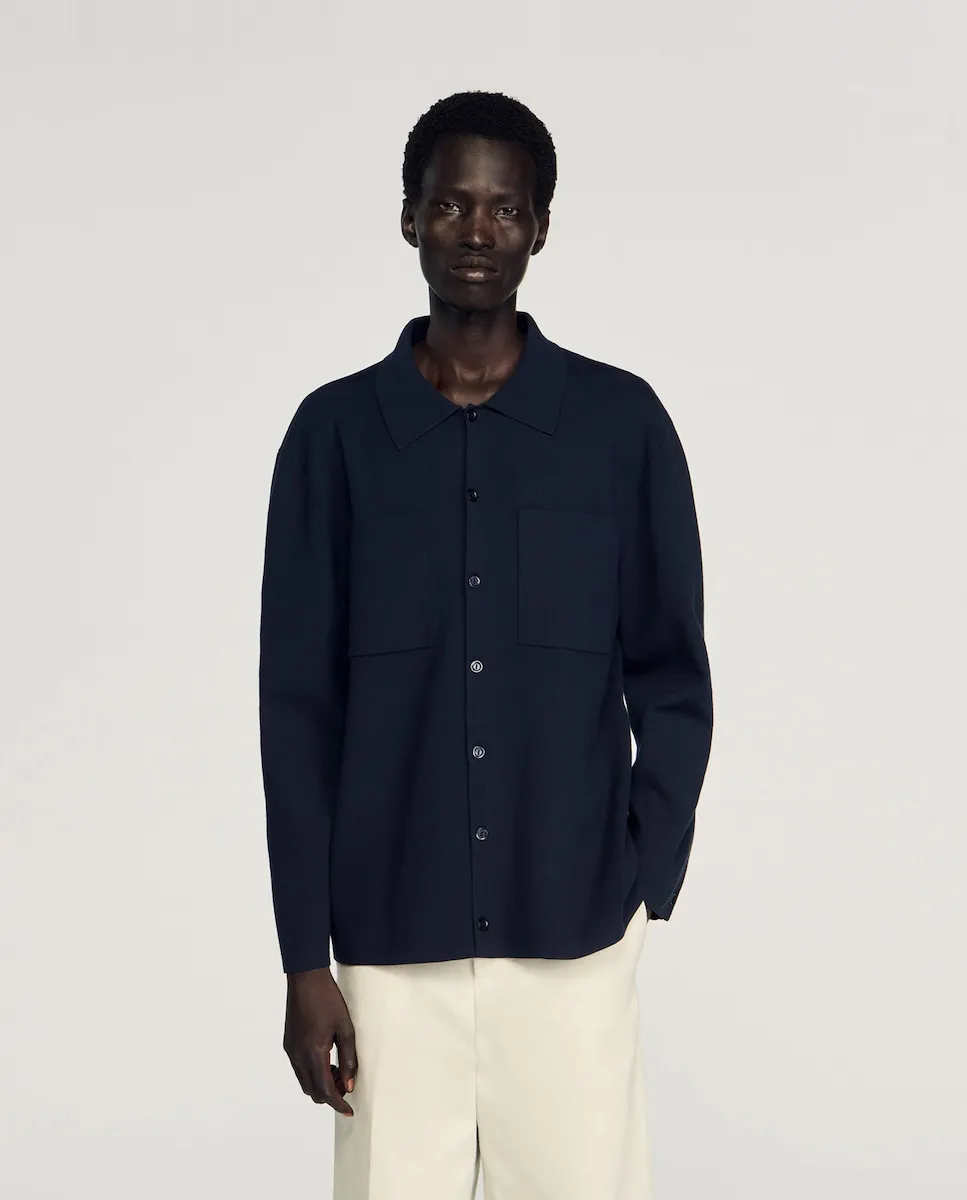 

Мужской кардиган Sandro, темно-синий